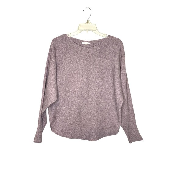 Vila Milano Women’s Purple Heathered Knit Dolman Sleeve Pullover Sweater Large - Picture 1 of 8